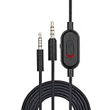 Aiivioll Ersatzkabel für Logitech G433/G233/G Pro/G Pro X/HyperX Cloud Alpha/Cloud Mix kompatibel mit PS4/Xbox One/Nintendo Switch Kopfhörer-Audio-Verlängerungskabel (Schwarz, 2 m)