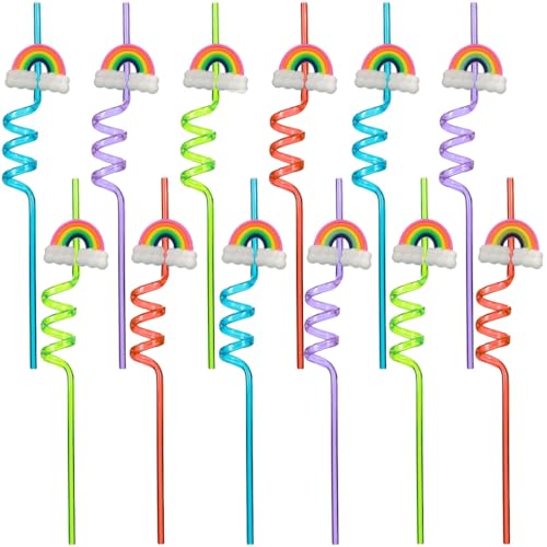 Pitillos de colores divertidos 12 piezas miniatura 1