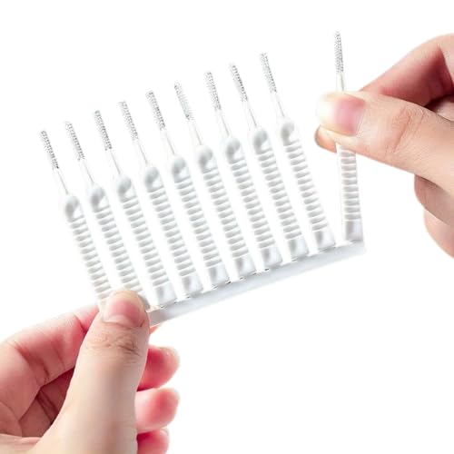 Image of Precision 30-Pack Shower Head Cleaning Brushes - Nozzle Clog Remover Tools, Bathroom Scouring Pad Sticks