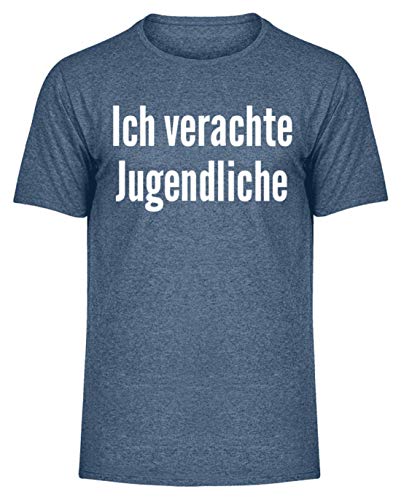 T-Shirt J'verachte Jeunes Melange pour Homme en taille Large couleur gris chiné