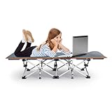 Niceway Small Camping Cot Foldable Cots for Sleeping Portable Compact Cot Bed with Soft Pillow, Ideal for Camp, Tent, Beach, Travel, Room, Home, Lounging & Elevated Sleeping (63 inch/160 cm)