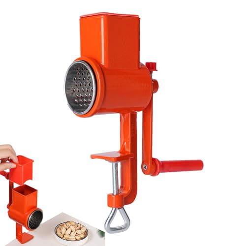 Grattugia per formaggio, macinino rotante a manovella, macinino portatile per cereali, mais, noci, avena, spezie, pepe
