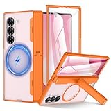 Protezione incernierata: la custodia per Samsung Fold 6 è realizzata in policarbonato di alta qualità con un design a cerniera semiautomatica che la rende due volte più sottile rispetto ad altri telefoni pur fornendo una protezione robusta. La custodia per Galaxy Z Fold 6 è dotata di una custodia magnetica incernierata che segue automaticamente e si adatta perfettamente quando il telefono è aperto o chiuso.