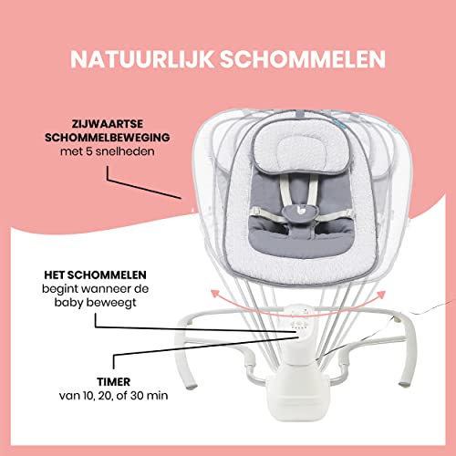 Babymoov A055017 Swoon Light schommelstoeltje, met natuurlijke schommelbewegingen, muziekdoos met 8 melodieën… - Afbeelding 4