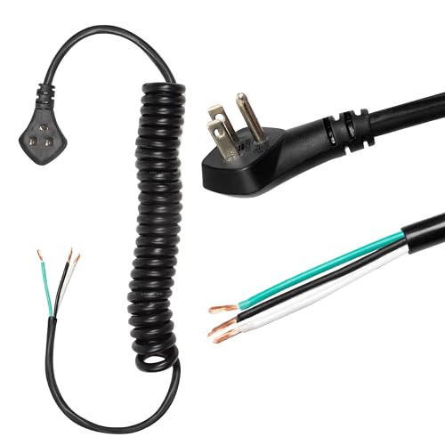 Iron Forge Cable 15 Amp Replacement Coiled Extension Cord 8 ft - SJEOW Oil Resistant & Flat Plug...