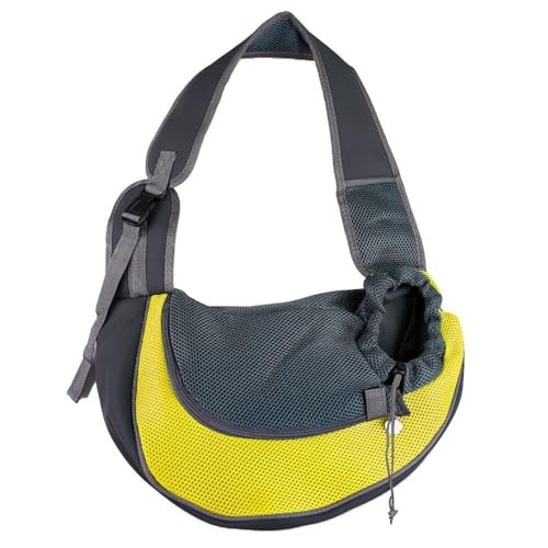 メッシュ素材で通気性に 小型犬・猫用バックパックキャリア - 調節可能なストラップと安全ロック付きのポータブルペット用お出かけバッグ (S/M/L/XL)