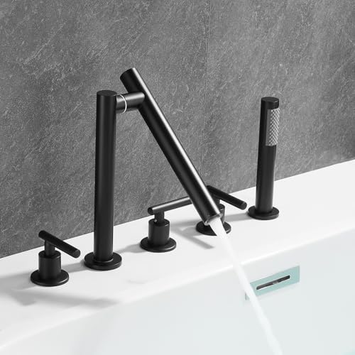 Mitigeur de douche noir anti-encombrement avec double levier