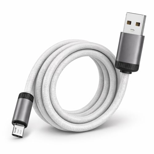 Image of USB A To Micro USB (V8) Nylon Braided Fast Charging & Data Cable, Micro Cable Reinforced Connectors Compatible With OPPO A37,A33,A31 (2015),A11k,A5 (2017),A3s,A1k,A12,A15,A15s, A16e,A83,A71,A57 (2016)