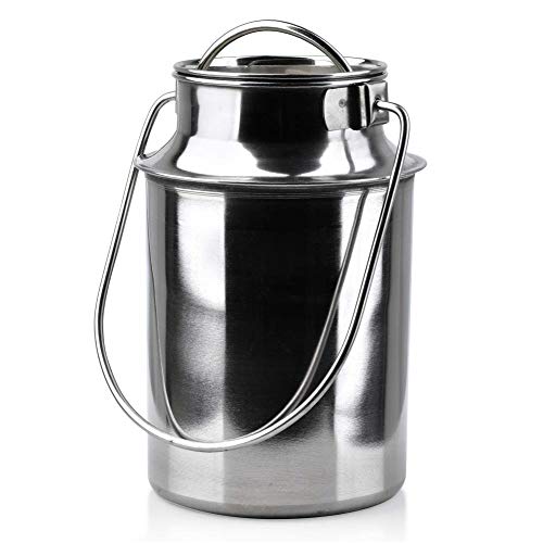 ORION Milchkanne 1,5L - Milchkännchen Edelstahl mit Steckdeckel und Tragebügel Transportkanne - Milk jug - Pitcher - Kanne - Milchschaum kännchen