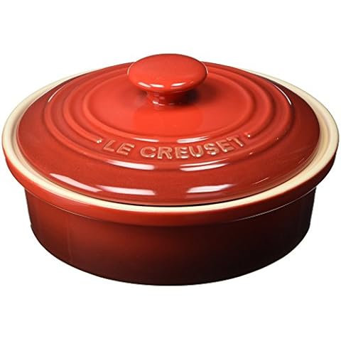 Le Creuset Ofenkäseform mit Deckel aus Steinzeug, Kirschrot, 91044600060010 Cover