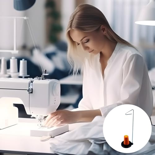 QKDS Suporte de carretel de linha única ajustável, cone único universal e suporte de linha ajustável