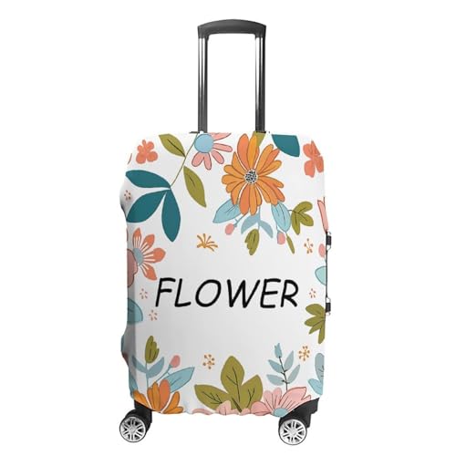 Travel Luggage Cover Suitcase Protector Colorful Floral Pattern Elastic Washable Suitcase Cover Anti-scratch Spandex Baggage Covers Fits 18-32 Inch Luggage