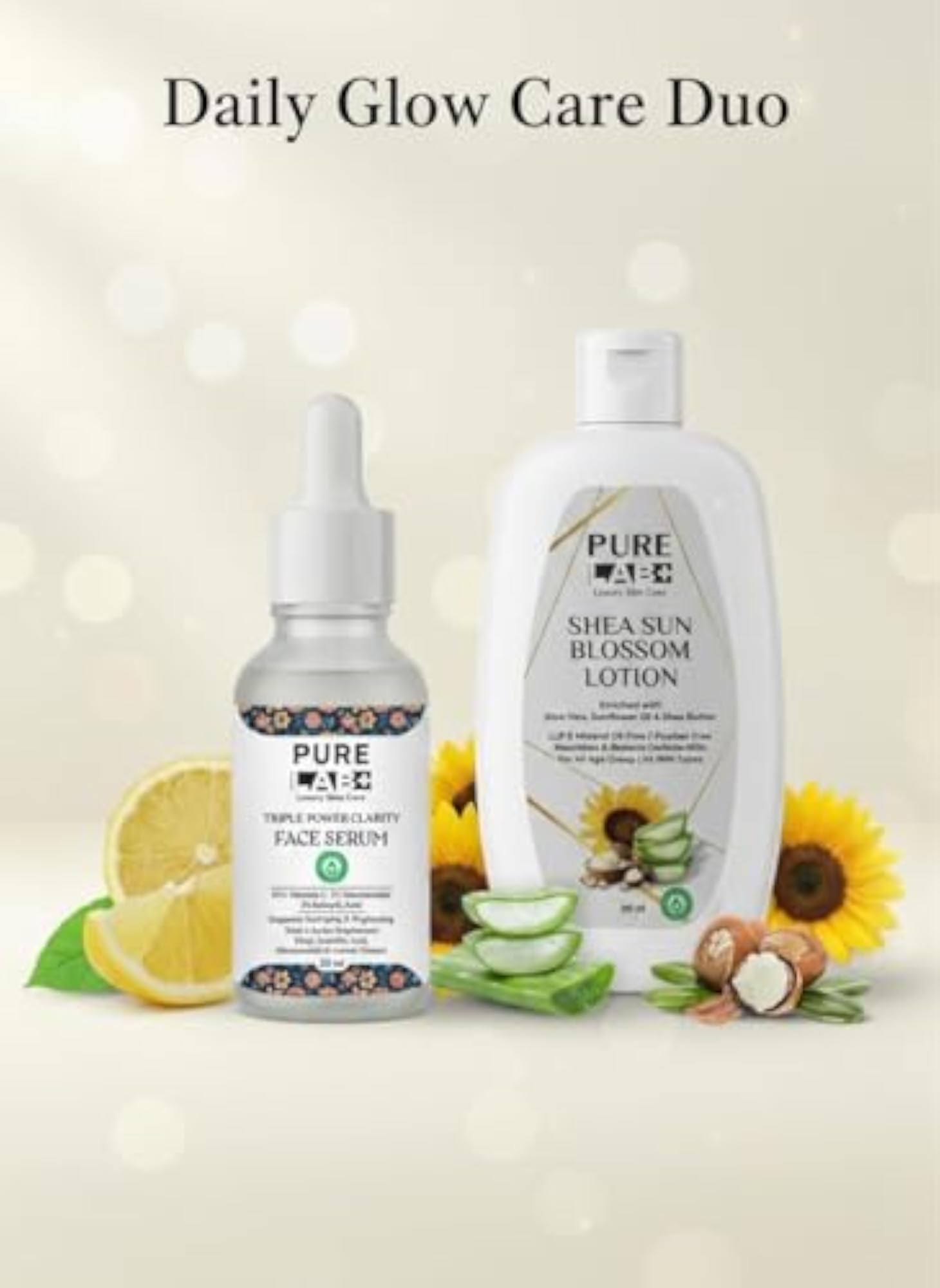 + Face Serum & Body Lotion Combo | Glow Enhancing Serum + Deep Moisture Lotion