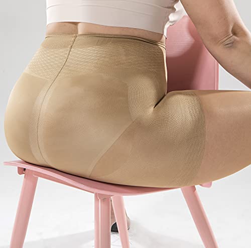 Image of Plus Size Control Top Tights, 2 Pack 40D Queen Size Support Nylon Hosiery Pantyhose, for Women