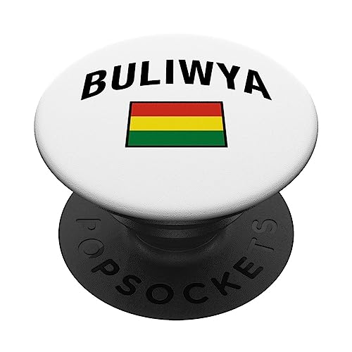 Bolivia Flag Proud Bolivian in Quechua PopSockets Swappable PopGrip, Black