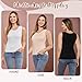 Silicherry 3 Pcs Womens Thermal Tank Tops Fleece Cami Underwear Tops Soft Sleeveless Undershirt Warm Base Layer Vest(Black, White, Nude,XXL)