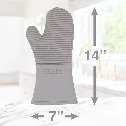 image for All-Clad Silicone Oven Mitts: Heat Resistant up to 500 Degrees - 100% 