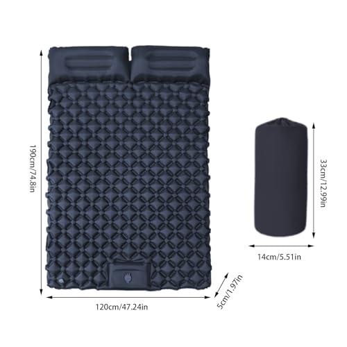 Matelas gonflable camping 2 personnes avec oreiller intégré Generisch - 6