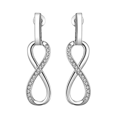Preisvergleich Produktbild Infinity Ohrringe mit Kristallen von Swarovski® in Geschenkbeutel