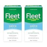 Fleet Laxative Saline Enema for Adult Constipation, 4.5 fl oz, Bottles 4 Count (Pack of 2)