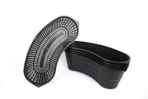 Lincolnshire Pond Plants Ltd Plastic Pond Plant Baskets - Kidney Shaped Planting Pots - 1, 3, 6 Available (1x Pond Plant Basket) (1)