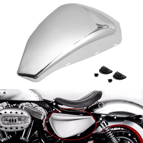 HIYOYO Chrome Left Side Battery Cover for Harley Sportster XL883 XL1200 1200 883 48 72 Models 2014-2022
