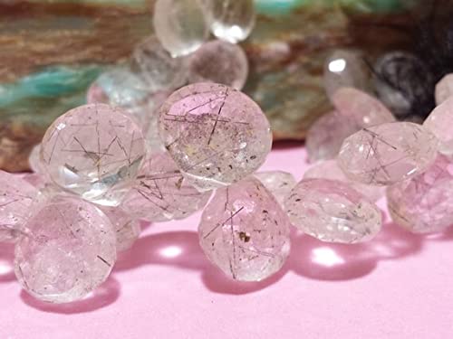 Quartz tourmaliné perles facettées dégradées pour éviter les tris complexes - 2