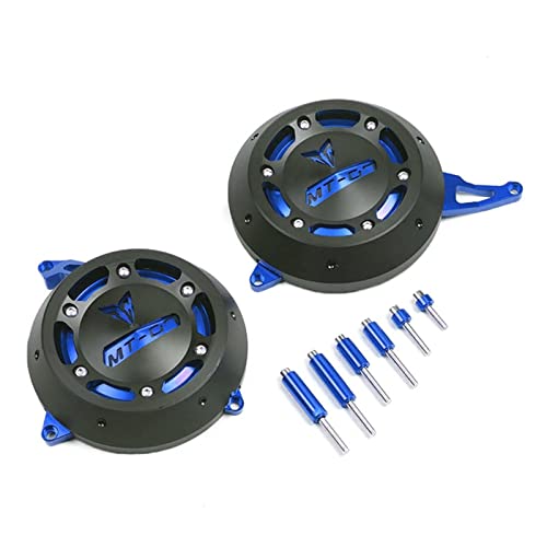 Couverture de démarreur Yamaha MT-07 slider en aluminium usiné CNC bleu