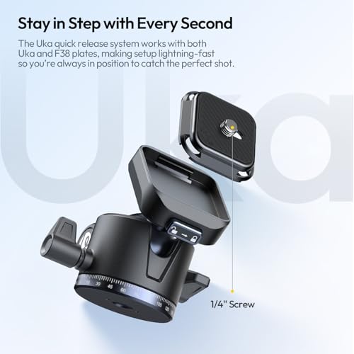 Image of ULANZI Ombra ⅡCamera Tripod 61.5 Inch, 360 Ball Head Travel Tripod Stand with Uka Quick Release Plate for DSLR Sony Canon Fujifilm Camera Smartphone Vlogging Photography with Phone Mount Carry Bag