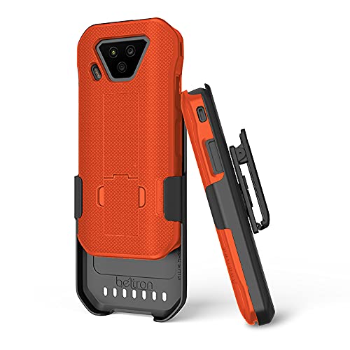 Beltron Duraforce Ultra 5G Uw Case With Clip, Heavy Duty Case With Swivel Belt Clip For Kyocera Duraforce Ultra 5G E7110 (Verizon) Features: Secure Fit & Built-In Kickstand (Safety Orange) #TOP4