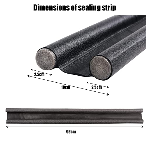 Aokon Door Draft Stopper 36 Inch Under Door Draft Noise Blocker Black Gap Stoppers Entry Door Draft Guard For Bottom Of Doors Adjustable Twin Door Draft - Brown #TOP1