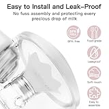 EDIMENS Electric Breast Pump Hands Free LED Display Wearable Breastfeeding Pumps 3 Modes and 9 Levels Low Noise Rechargeable Wireless Protable with 19/21/24mm Flanges Breast Milk Storage Bag - Image 5