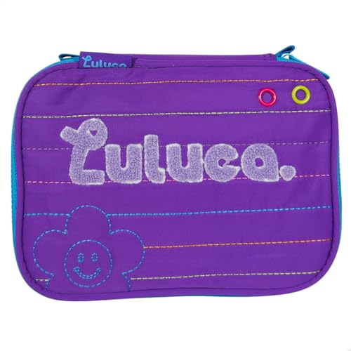 Estojo Box Soft Bordado Grande Luluca Escolar Ge (Lilás)