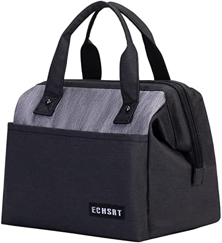 Large Insulated Lunch Bag for Women Men Leakproof Lunch Tote Bags Cooler Bag for Work Travel Adult Thermal Lunch Bags for Office -10L Lunchbox - Black