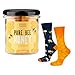 soxo Calzini da Uomo con Motivo Divertente Fantasia in Barattolo Regalo 40-45EU, Pure Bee Honey Uomo