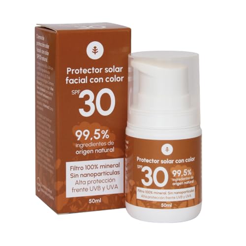 PLANETA HUERTO | Crema Solar Mineral 50 ml SPF30 – Protección UVA/UVB 100 % Natural, Vegana, Con Aloe Vera, Jojoba y Ácido Hialurónico