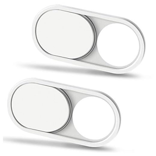 CloudValley Cache Webcam, 0.6mm Ultra-Mince métal, Cache Camera pour Ordinateur Portable, MacBook Pro/Air, Mac, PC, iPad, Tablette, Webcam Cover 2 pcs Blanc