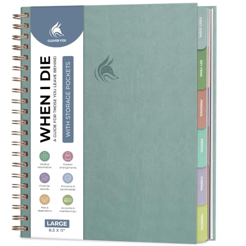 Clever Fox When I Die Organizer Binder Planner, Folders, 8.5x11 Blue Surf