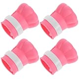 4 Stück Silikon Katzenschuhe mit Krallenschutz, Verstellbar, Klein