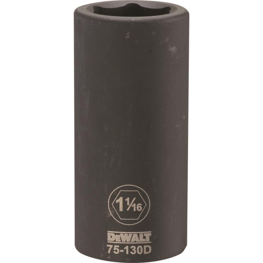 DEWALT DWMT75130B 3/4" Drive Impact Socket Deep 6 PT 1 1/16, Multi