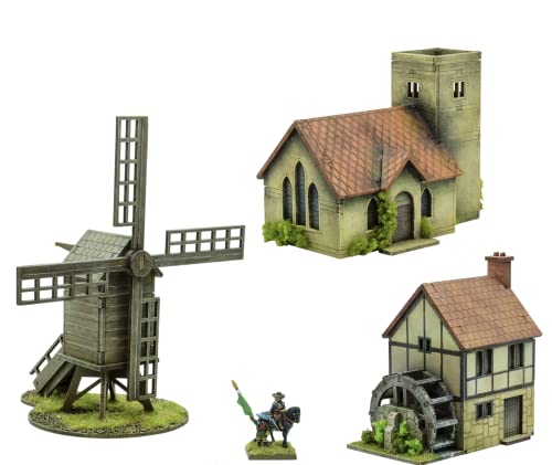 Warlord Games Pike & Shotte Epic Battles Village Scenery Pack Military Table Top Wargaming Plastic Model Kit 218810002