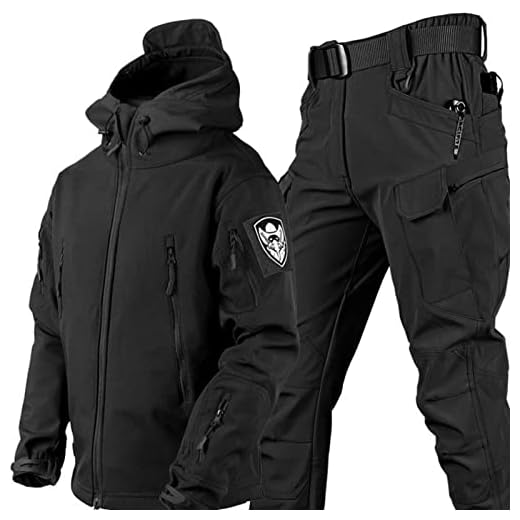 KUMIAO Tenue de camouflage militaire imperméable, avec veste et pantalon tactiques pour homme, tenue militaire Softshell