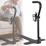 【Supporto per Stare in Piedi Regolabile in Altezza da 62 a 87 cm con Portabicchieri】: Altezza regolabile da 62 cm a 87 cm. Questo supporto per stare in piedi presenta un design intuitivo e 6 impostazioni di altezza. La distanza tra ogni impostazione è di 5 cm, consentendo di adattarsi a persone di diverse altezze o dimensioni di mobili. Si adatta anche alla maggior parte di divani, sedie e poltrone.