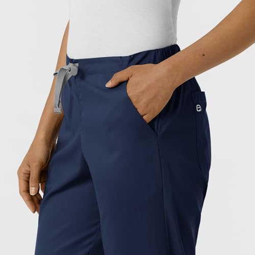 Image of Wink W123 Women's Flex-n-Reach Track Scrub Pant, Black, Large Petite