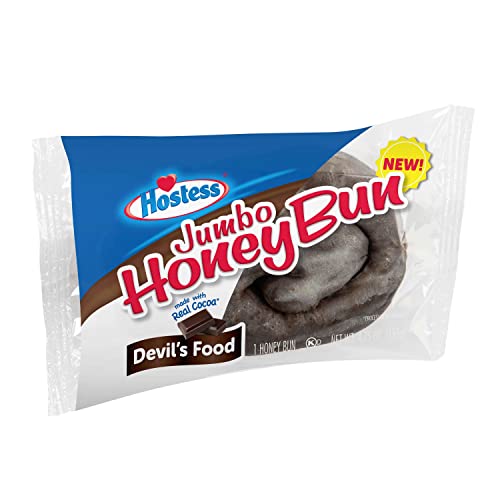 hostess Jumbo Chocolate Honey Bun | Devil's Food | Box of 6,6 Count (Pack of 1)