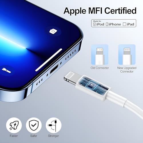 Image of iPhone 20W PD USB C to Lightning Cable 3.3FT [MFi Certified] Power Delivery Wire Type C Apple Charger Cord Fast Charging for iPhone 14|14 Plus|14 Pro|14 Pro Max|13| 13 mini|13 Pro|13 Pro Max|12|11