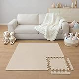 LittleTom Spielmatte Baby Puzzlematte mit Rand - 9 Matten je 30x30x1 cm Krabbelmatte 90x90 cm Bodenmatte Kinder - Puzzle Teppich Kinderzimmer - EVA Schaumstoff Bodenschutzmatte Spielteppich - BPA-frei