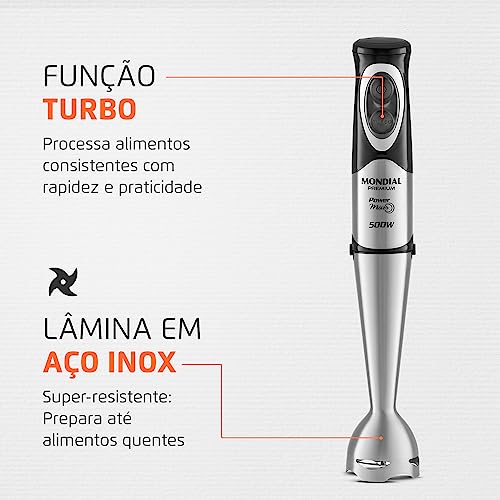 Power Mixer Premium, Mondial, Preto/Inox, 500W, 220V - M-07