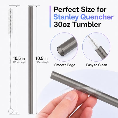 Image of Joshey Replacement Straws for Stanley Quencher 30oz Tumbler, 6 Pack