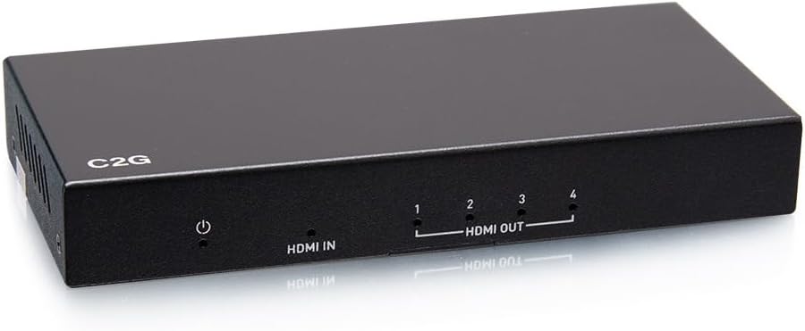 C2G 4-Port HDMI Distribution Amplifier Splitter - 4K 60Hz
